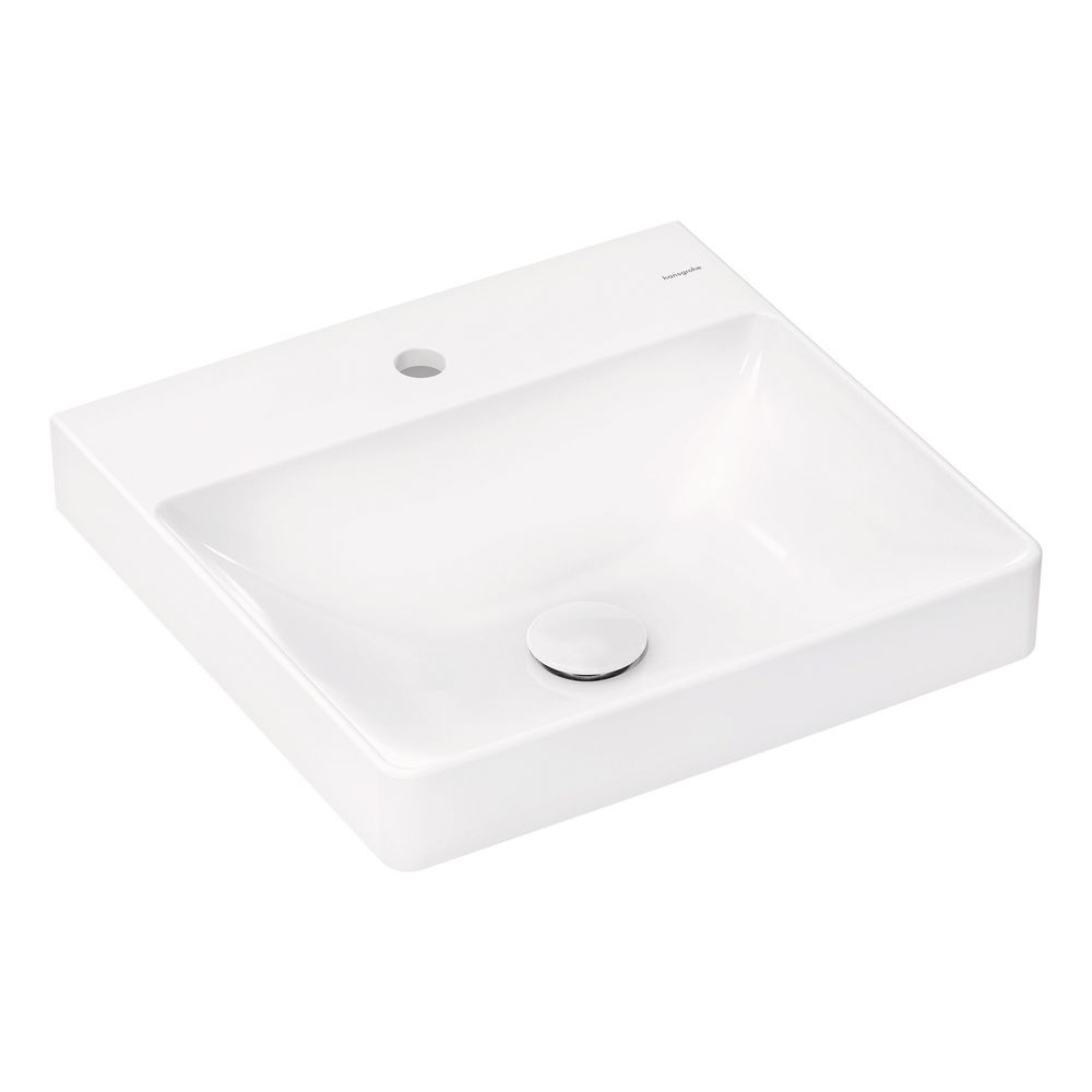 hansgrohe Xelu Q Aufsatz-Handwaschbecken geschliffen 500x480mm mit Hahnloch ohne Üb... HANSGROHE-61014450 4059625413876 (Abb. 1)