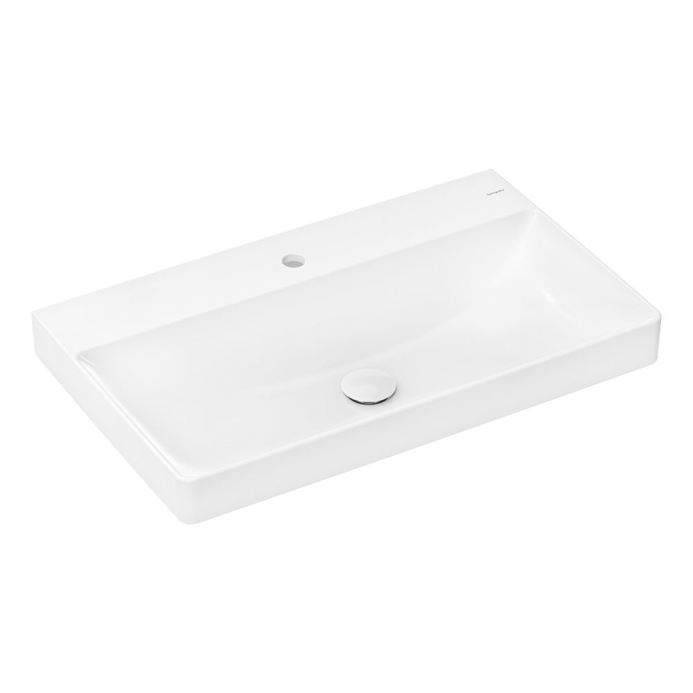 hansgrohe Xelu Q Waschtisch 800x480mm mit Hahnloch ohne Überlauf, SmartClean, Weiß... HANSGROHE-61020450 4059625413937 (Abb. 1)