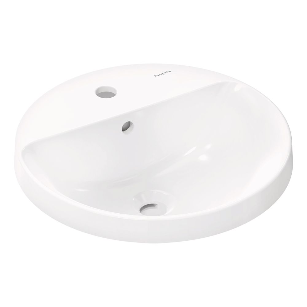 hansgrohe Xuniva S Einbauwaschtisch 450x450mm mit Hahnloch und Überlauf, SmartClean... HANSGROHE-61056450 4059625475454 (Abb. 1)