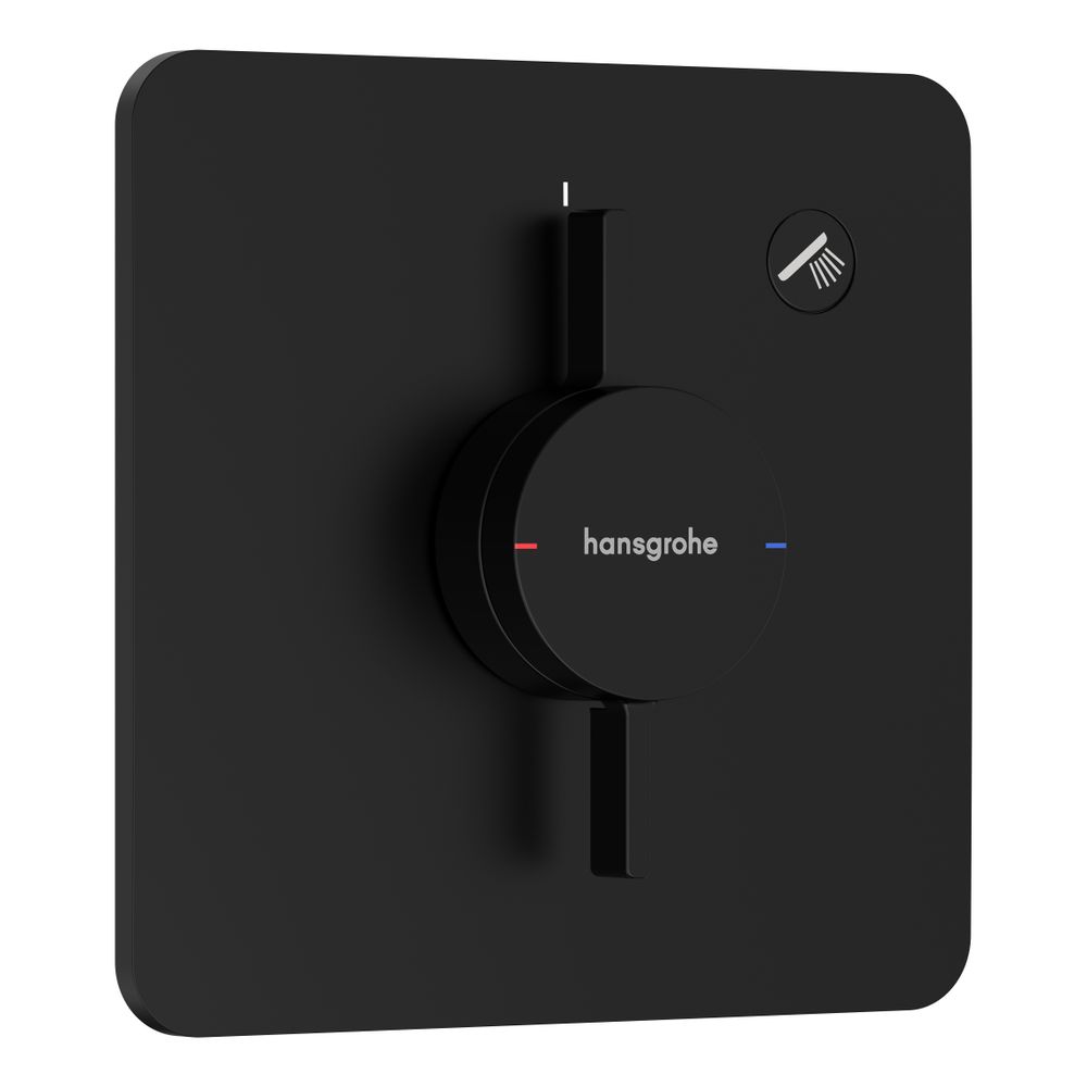 hansgrohe DuoTurn Q Mischer Unterputz für 1 Verbraucher, Mattschwarz mit Thermostat... HANSGROHE-75614670 4059625471272 (Abb. 1)