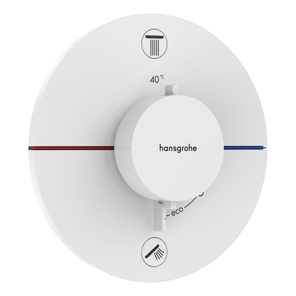 hansgrohe Shower Select Comfort S Thermostat Unterputz Mattweiß für 2 Verbraucher 2... HANSGROHE-15554700 4059625465028 (Abb. 1)