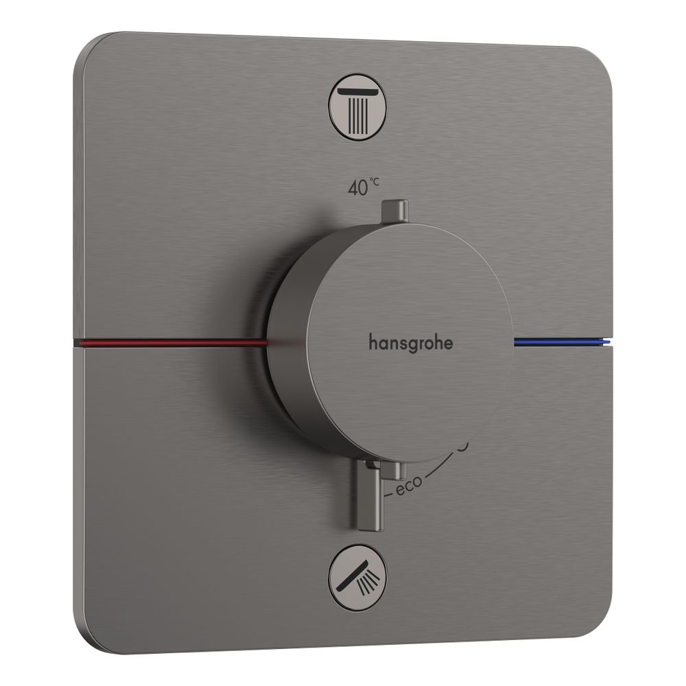 hansgrohe Shower Select Comfort Q Thermostat Unterputz Schwarz/Chrom gebürstet für ... HANSGROHE-15586340 4059625466612 (Abb. 1)