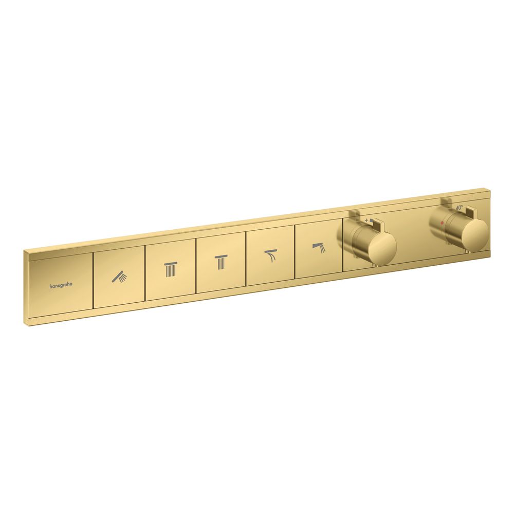 hansgrohe RainSelect Thermostat Unterputz für 5 Verbraucher, Gold poliert... HANSGROHE-15384990 4059625489062 (Abb. 1)