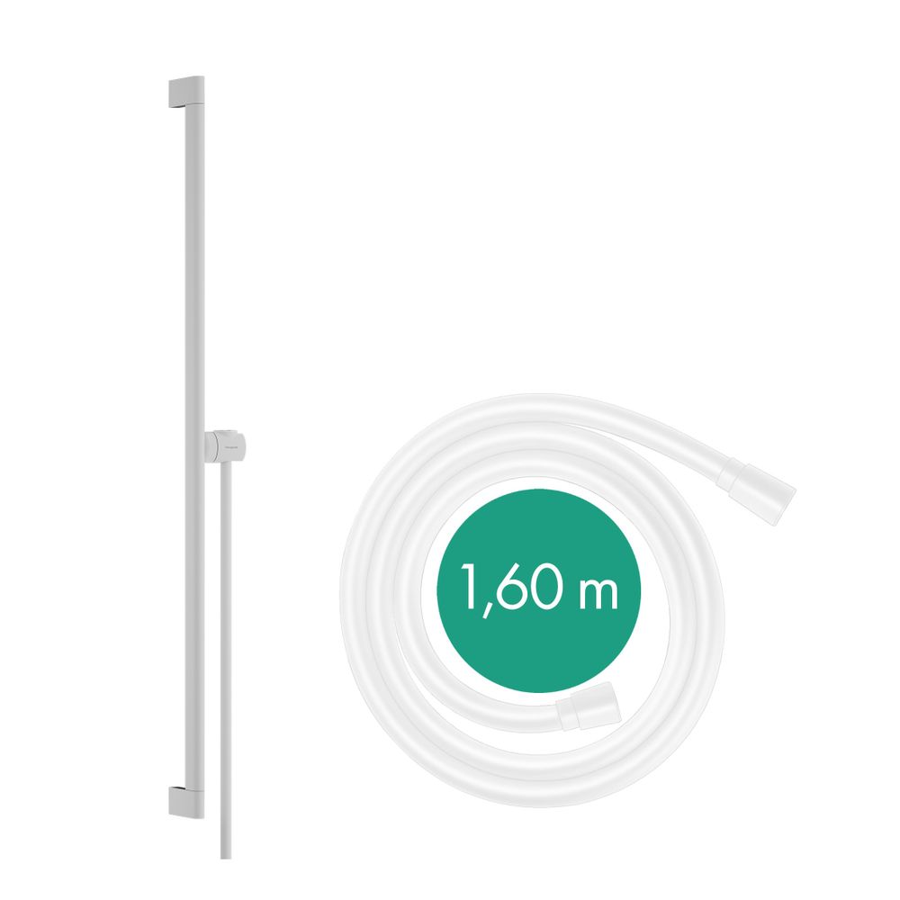 Hansgrohe Unica Brausestange S Puro 950mm Mattweiß mit Easy Slide Handbrausehalter ... HANSGROHE-24405700 4059625460603 (Abb. 2)