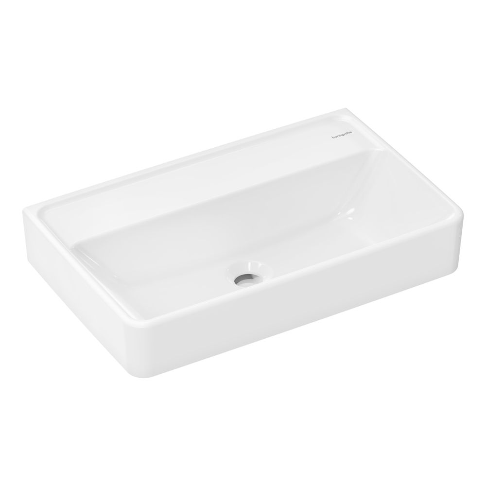 hansgrohe Xanuia Q Waschtisch Compact 600x370mm ohne Hahnloch und Überlauf, Weiß... HANSGROHE-60216450 4059625534830 (Abb. 1)