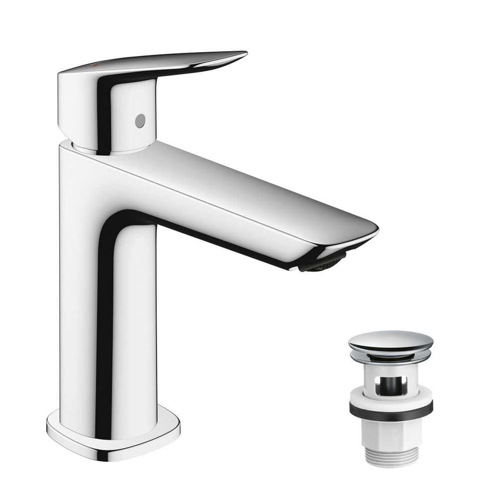 hansgrohe Logis Einhebel-Waschtischmischer 110mm 5l/min Fine Chrom mit Push-Open Ga... HANSGROHE-71252000 4059625356180 (Abb. 2)