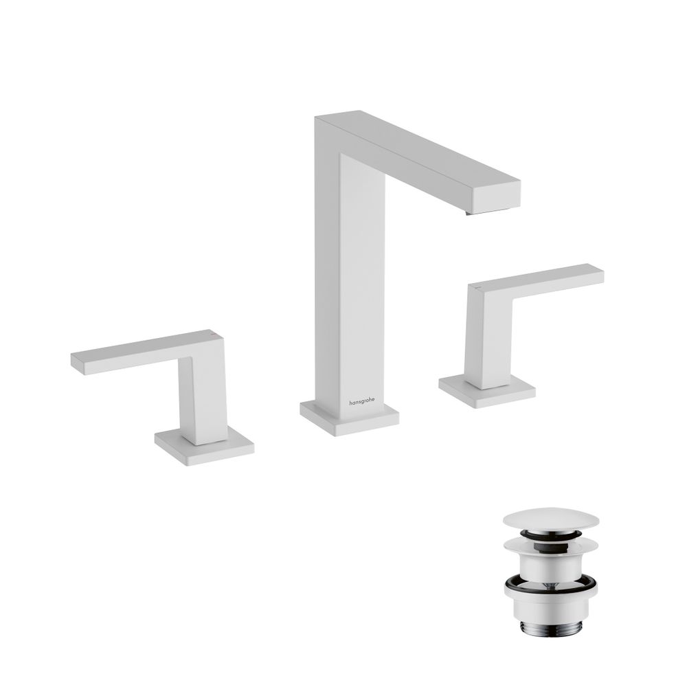 hansgrohe Tecturis E 3-Loch Waschtischarmatur 150mm 4l/min EcoSmart plus Mattweiß m... HANSGROHE-73030700 4059625483404 (Abb. 2)