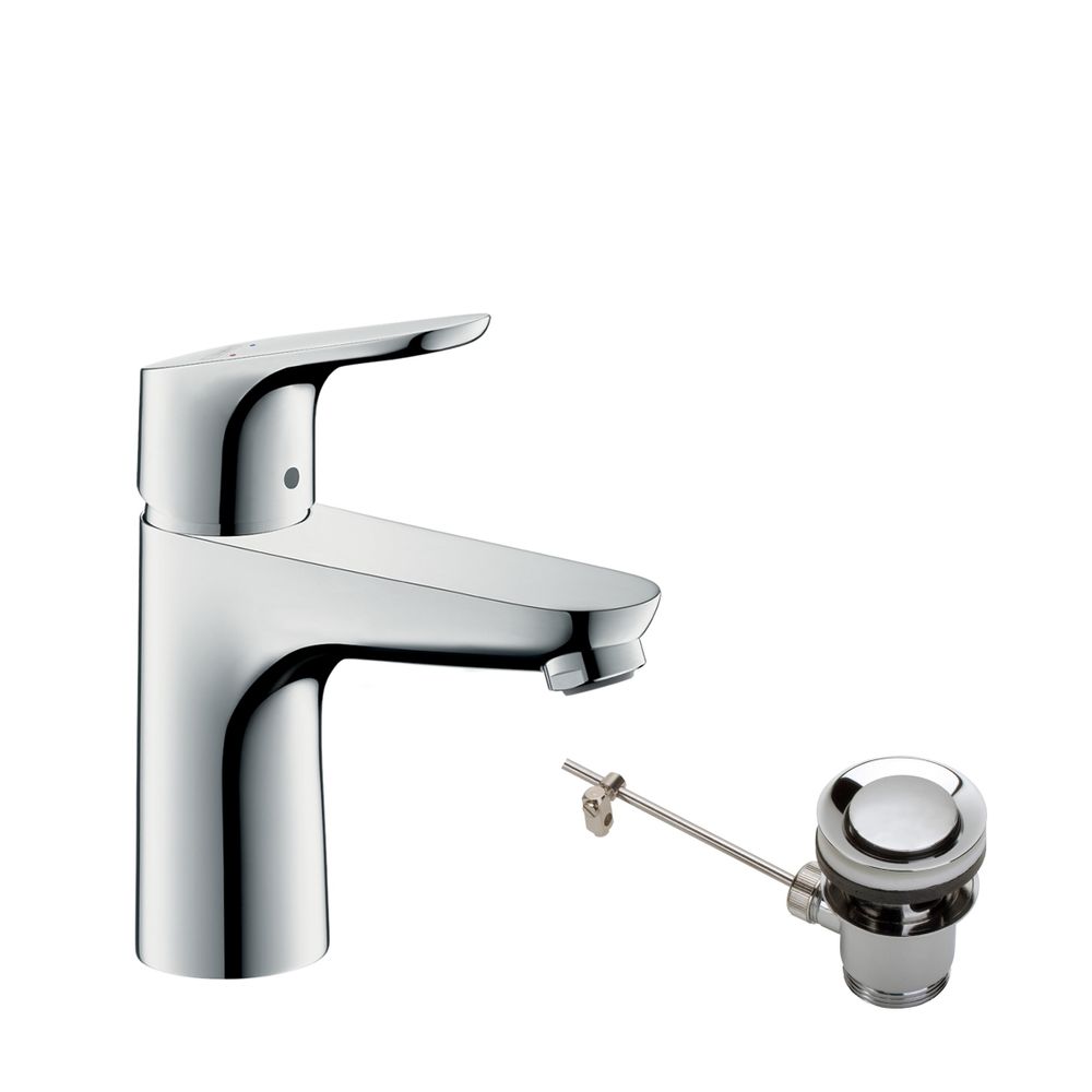 hansgrohe Focus Einhebel-Waschtischmischer 100mm 5l/min mit Zugstangen-Garnitur, Ch... HANSGROHE-31607000 4011097679433 (Abb. 2)