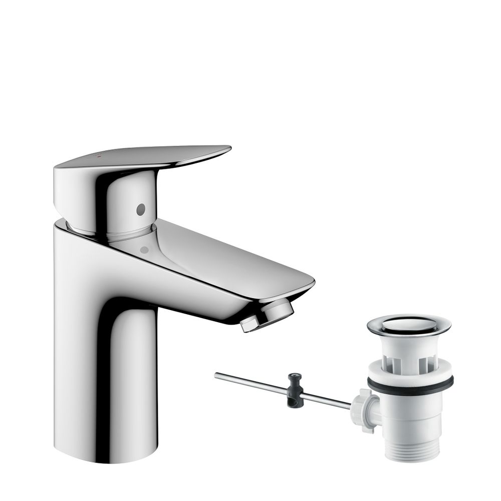 hansgrohe Logis Einhebel-Waschtischmischer 100mm 5l/min Chrom mit Zugstangen-Garnit... HANSGROHE-71100000 4011097738581 (Abb. 2)