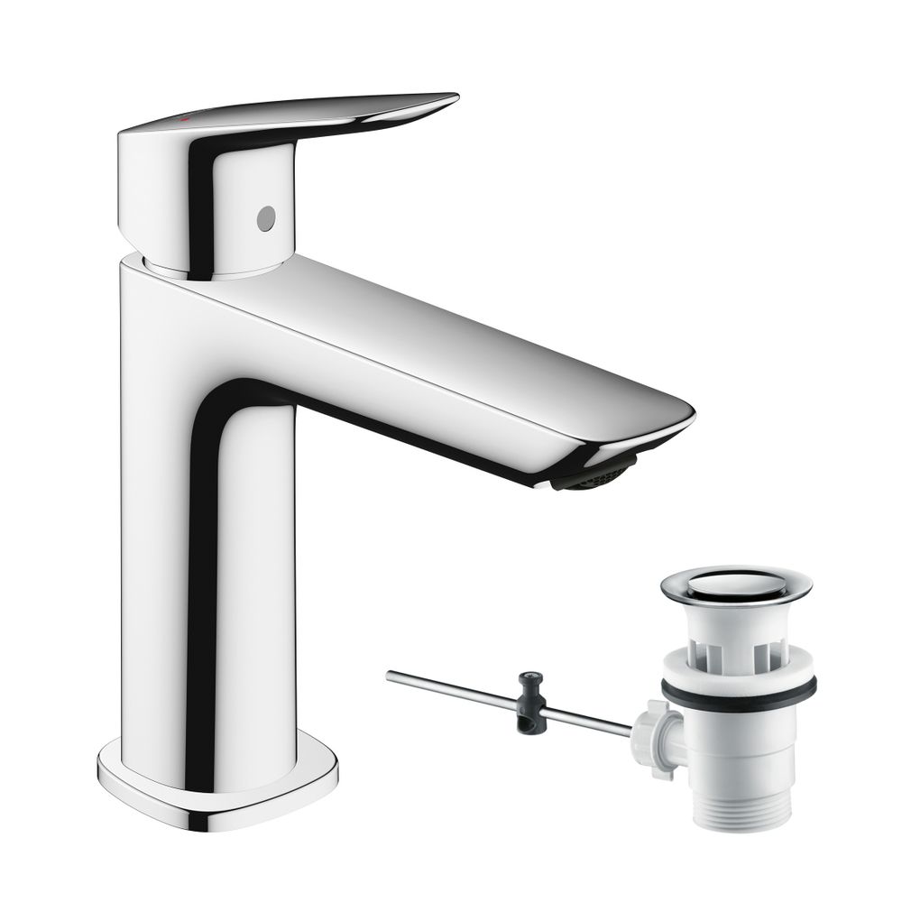 hansgrohe Logis Einhebel-Waschtischmischer 110mm 5l/min Fine Chrom mit Zugstangen-G... HANSGROHE-71251000 4059625356210 (Abb. 2)