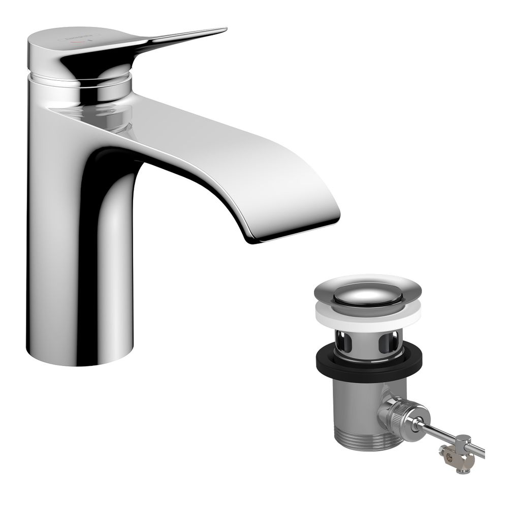 hansgrohe Vivenis Einhebel-Waschtischmischer 80mm 5l/min CoolStart Chrom mit Zugsta... HANSGROHE-75014000 4059625555088 (Abb. 2)