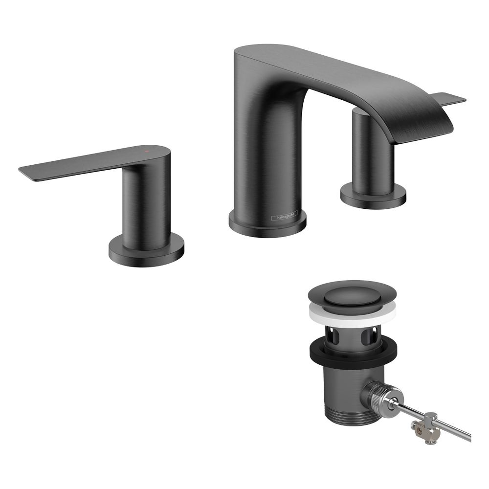 Hansgrohe Vivenis 3-Loch Waschtischarmatur 90mm, 5l/min, Zugstangen-Ablaufgarnitur,... HANSGROHE-75033340 4059625555620 (Abb. 2)