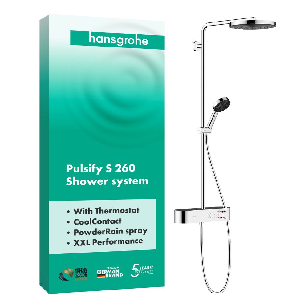 hansgrohe Pulsify S Showerpipe 260mm 1jet 10,9l/min Chrom mit ShowerTablet Select 4... HANSGROHE-24220000 4059625358375 (Abb. 2)