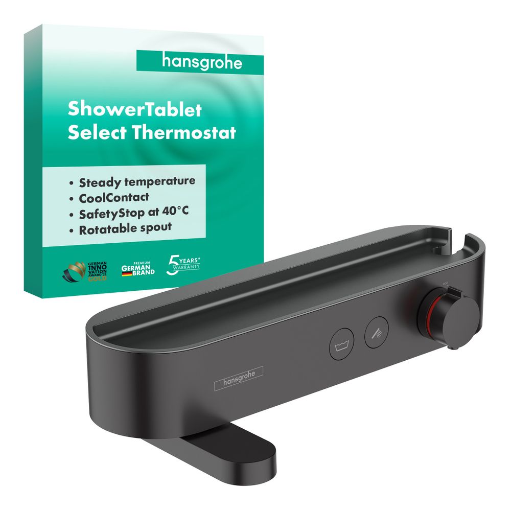 hansgrohe ShowerTablet Select Wannenthermostat 400 Aufputz, Mattschwarz... HANSGROHE-24340670 4059625358450 (Abb. 3)