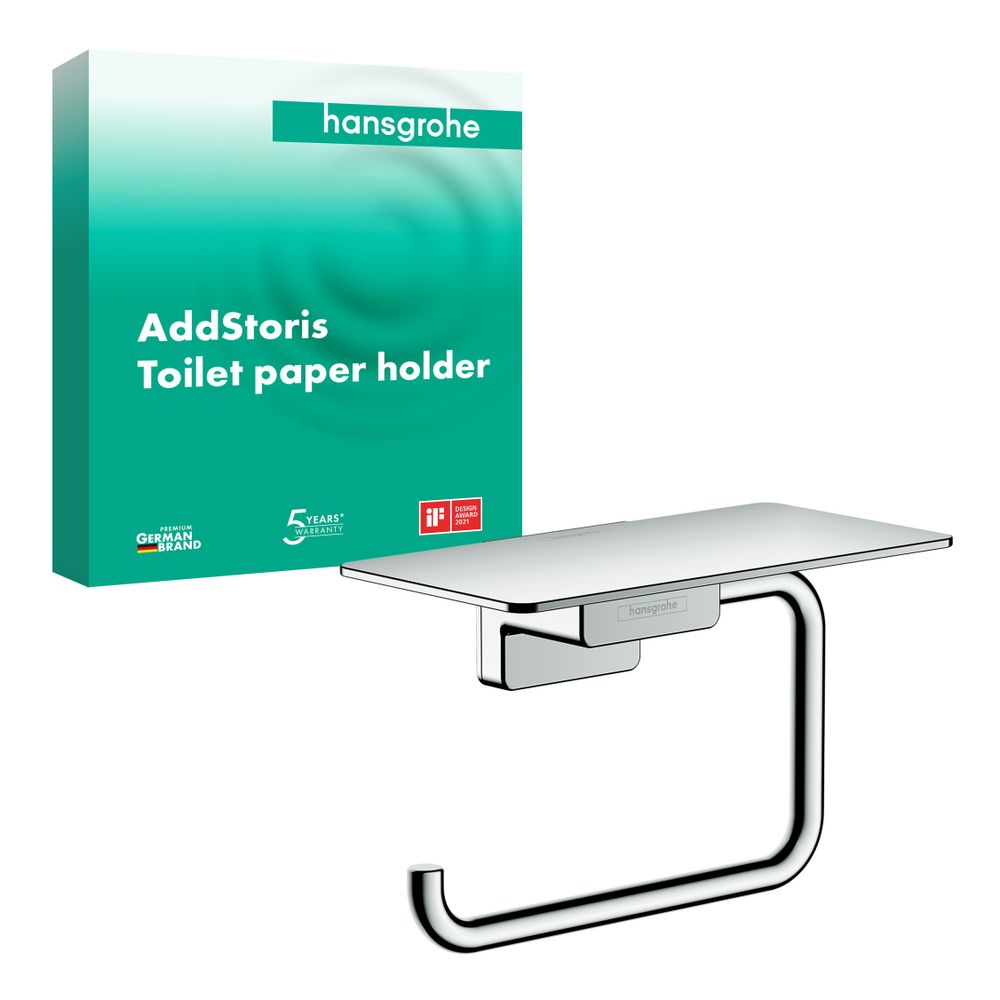 hansgrohe AddStoris Toilettenpapierhalter mit Ablage, Chrom... HANSGROHE-41772000 4059625296684 (Abb. 2)