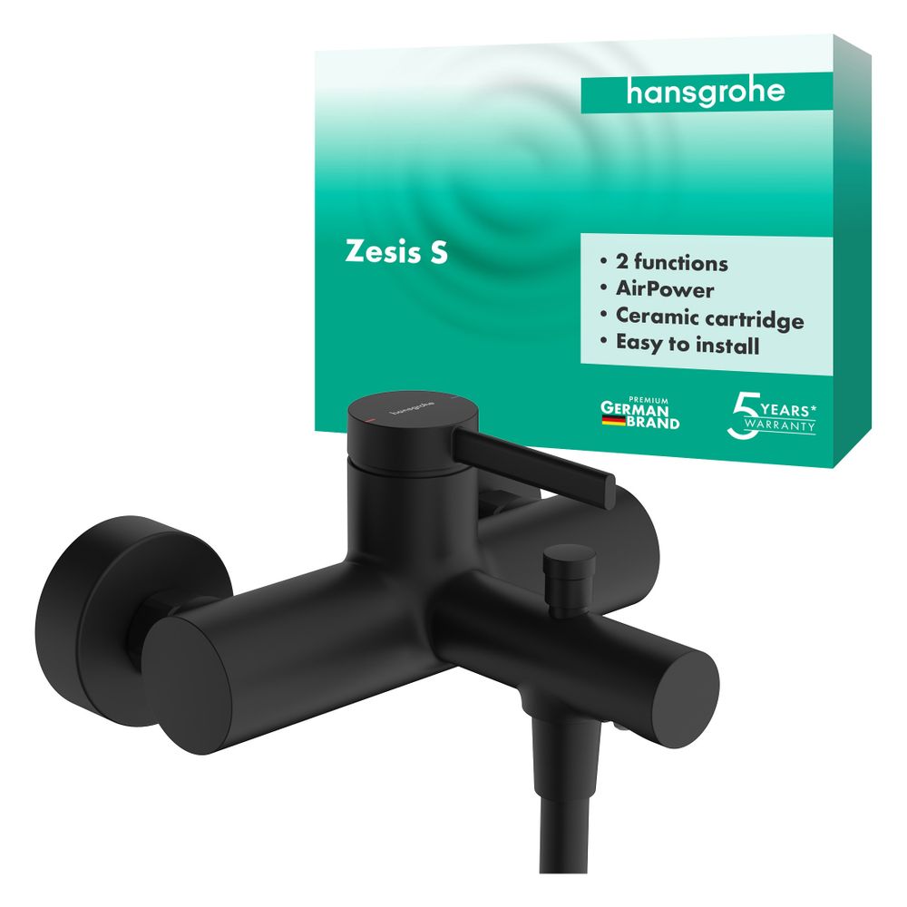 Hansgrohe Zesis S Wannenmischer Aufputz Einhebel, 2 Verbraucher, Mattschwarz... HANSGROHE-74420670 4059625563182 (Abb. 2)