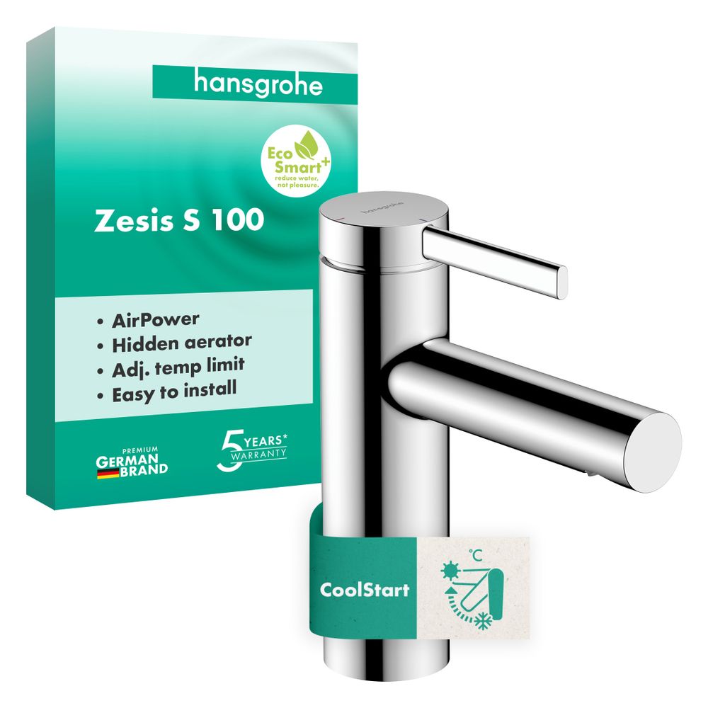 Hansgrohe Zesis S Einhebel-Waschtischmischer 100 CoolStart ohne Ablaufgarnitur, Chr... HANSGROHE-74721000 4059625563069 (Abb. 2)
