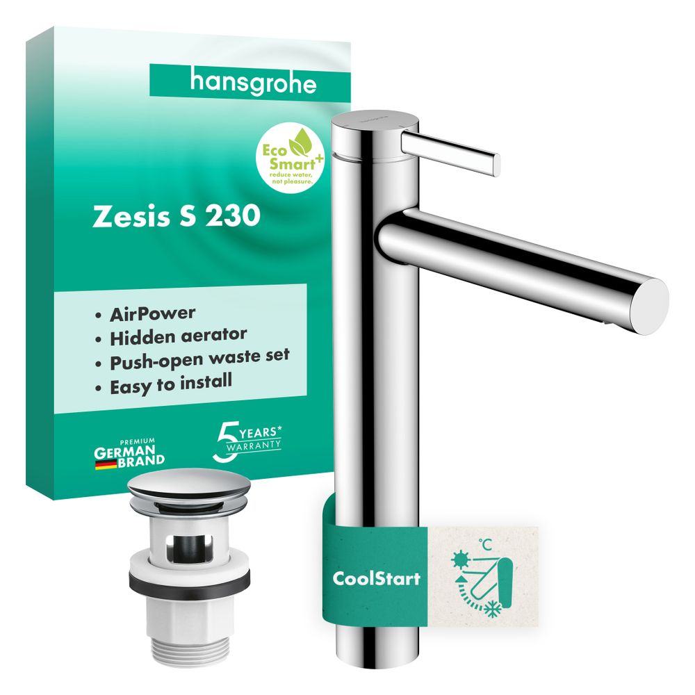 Hansgrohe Zesis S Einhebel-Waschtischmischer 230 CoolStart für Aufsatzwaschtische m... HANSGROHE-74732000 4059625564011 (Abb. 3)