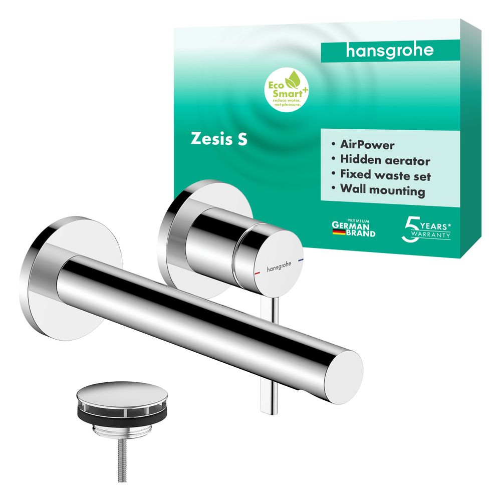 Hansgrohe Zesis S Einhebel-Waschtischmischer Unterputz für Wandmontage mit Auslauf ... HANSGROHE-74750000 4059625557723 (Abb. 2)