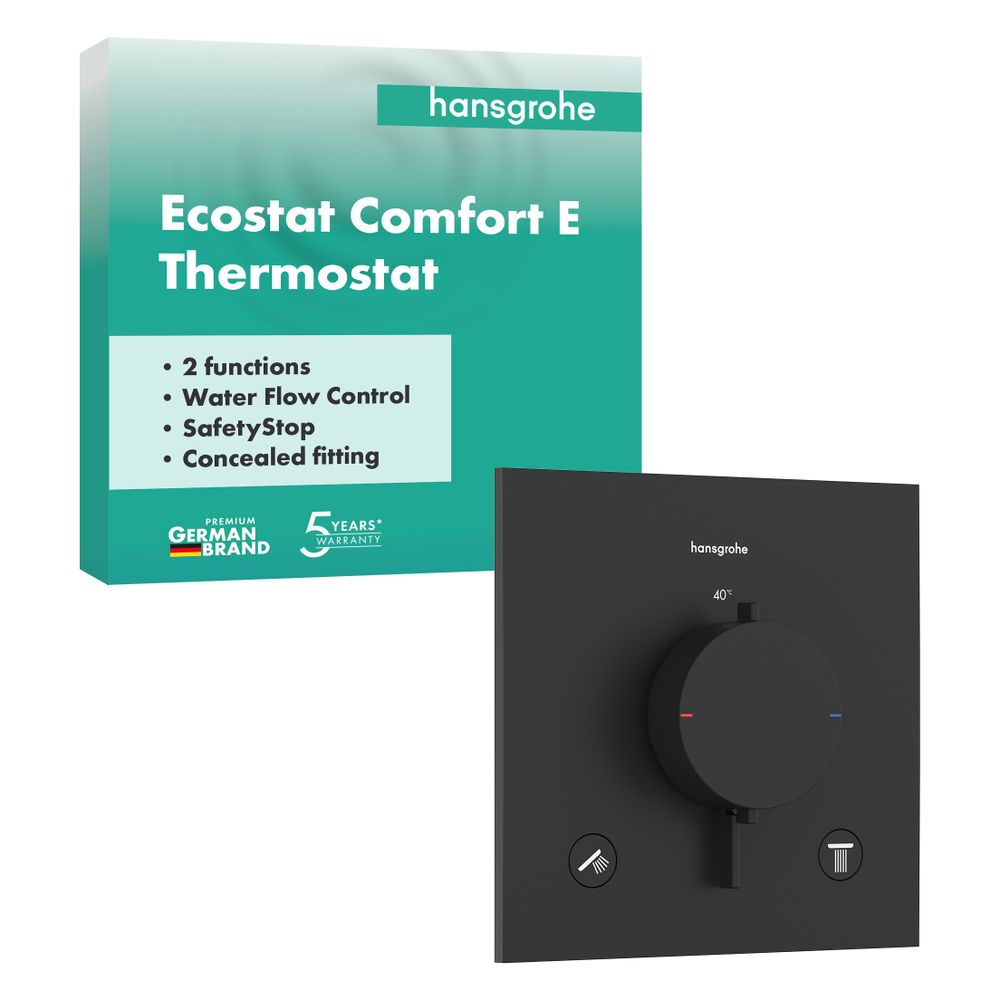 Hansgrohe Ecostat Comfort E Thermostat Unterputz, 25,7l/min, für 2 Verbraucher, Mat... HANSGROHE-33711670 4059625624203 (Abb. 2)