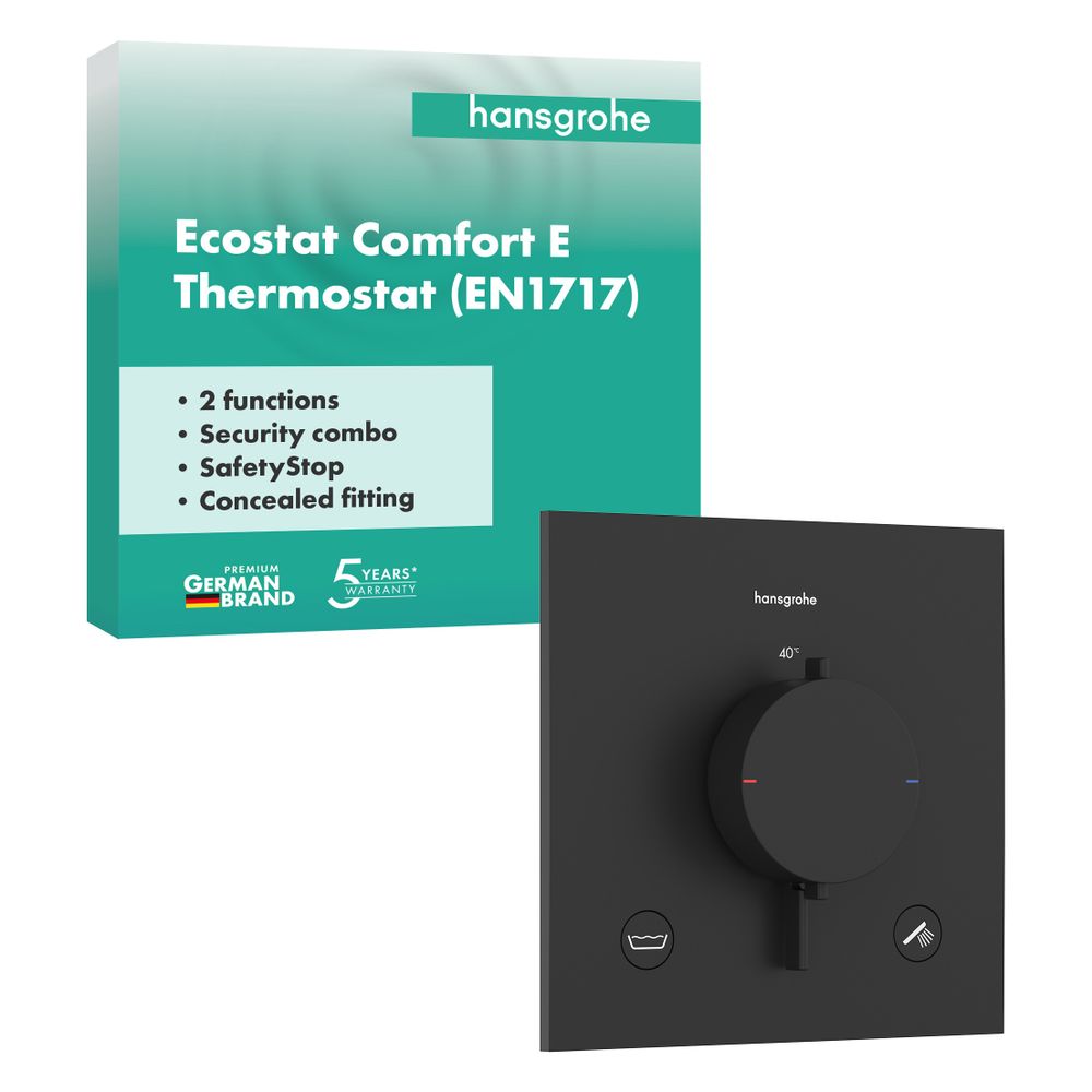 Hansgrohe Ecostat Comfort E Thermostat Unterputz, 25,7l/min, für 2 Verbraucher, int... HANSGROHE-33716670 4059625624630 (Abb. 2)