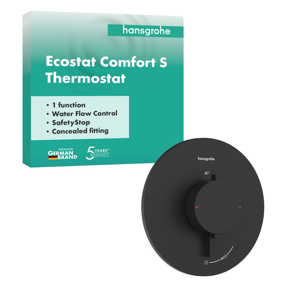 Hansgrohe Ecostat Comfort S Thermostat Unterputz, 25,2l/min, für 1 Verbraucher, Mat... HANSGROHE-33714670 4059625624784 (Abb. 2)