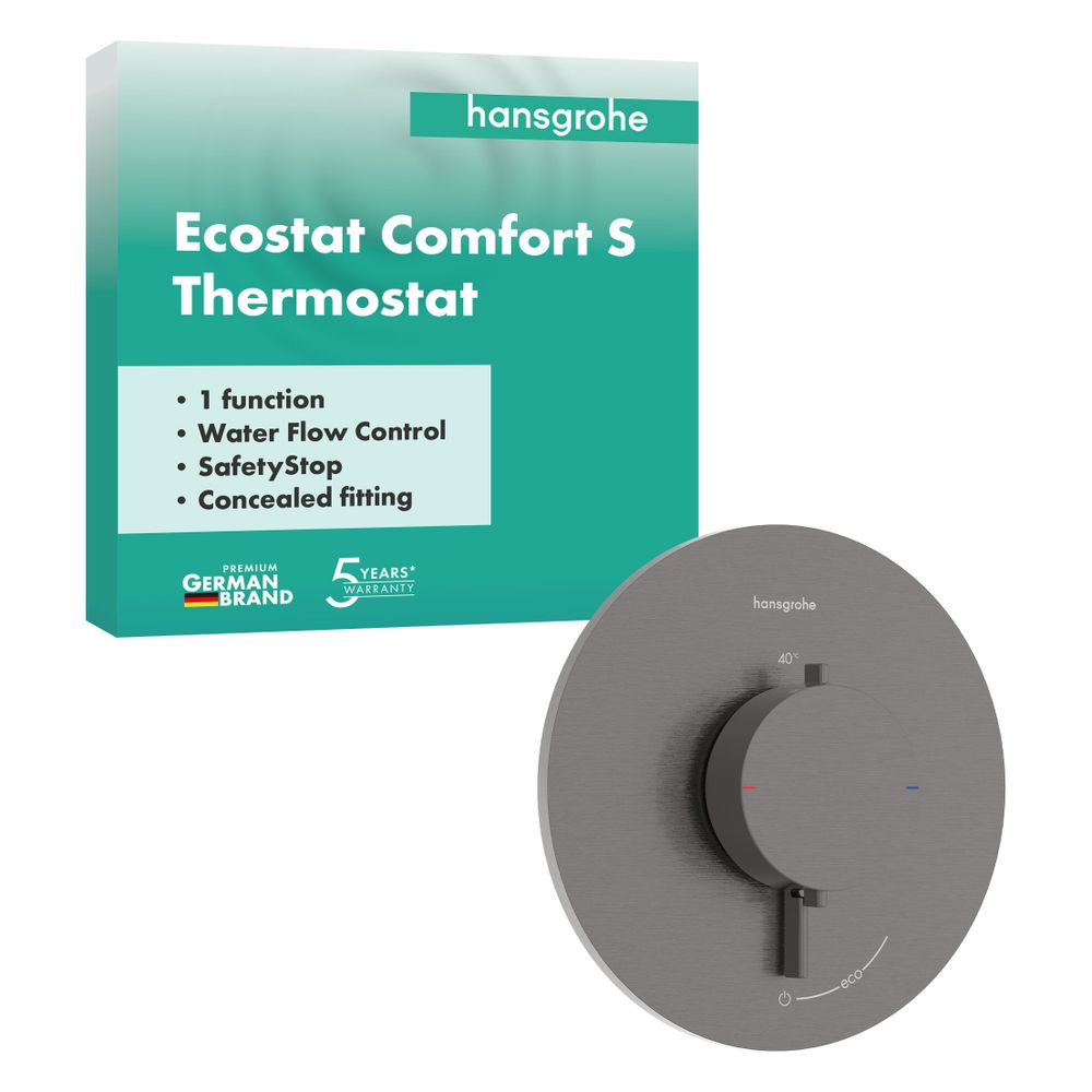 Hansgrohe Ecostat Comfort S Thermostat Unterputz, 25,2l/min, für 1 Verbraucher, Bru... HANSGROHE-33714340 4059625624449 (Abb. 2)