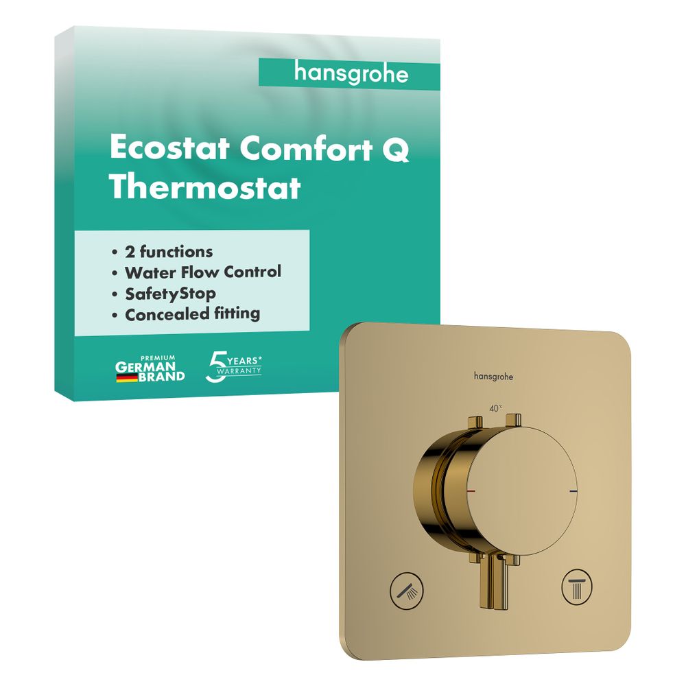 Hansgrohe Ecostat Comfort Q Thermostat Unterputz, 25,7l/min, für 2 Verbraucher, Pol... HANSGROHE-33713990 4059625624470 (Abb. 2)