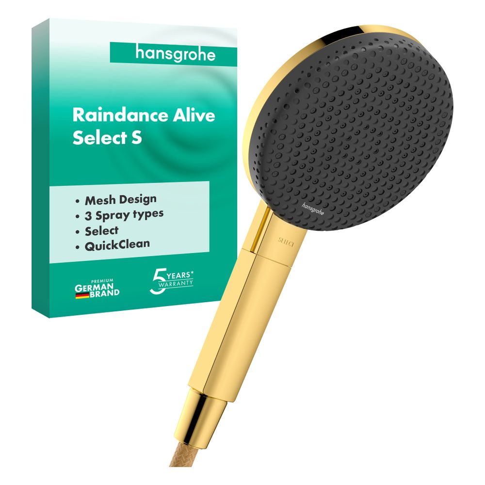 Hansgrohe Raindance Alive Select S Handbrause 125mm, 10,8l/min, 3jet, Polished Gold... HANSGROHE-24500990 4059625560372 (Abb. 3)