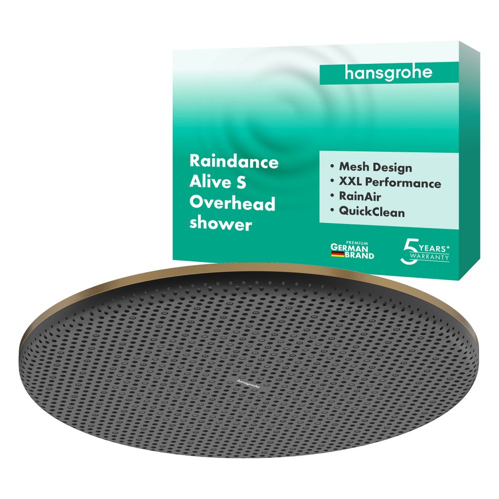 Hansgrohe Raindance Alive S Kopfbrause 300mm, 11l/min, 1jet, Brushed Bronze... HANSGROHE-24520140 4059625449165 (Abb. 3)