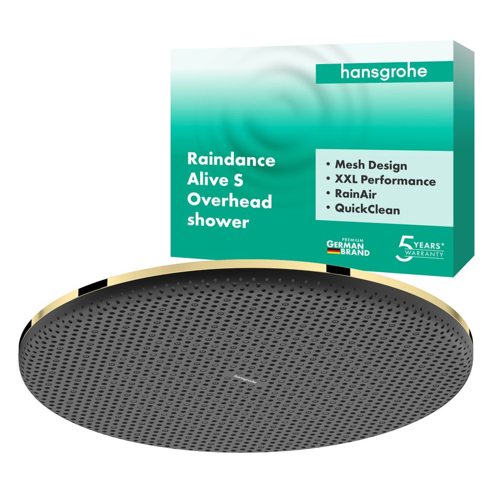 Hansgrohe Raindance Alive S Kopfbrause 300mm, 11l/min, 1jet, Polished Gold Optic... HANSGROHE-24520990 4059625568057 (Abb. 3)