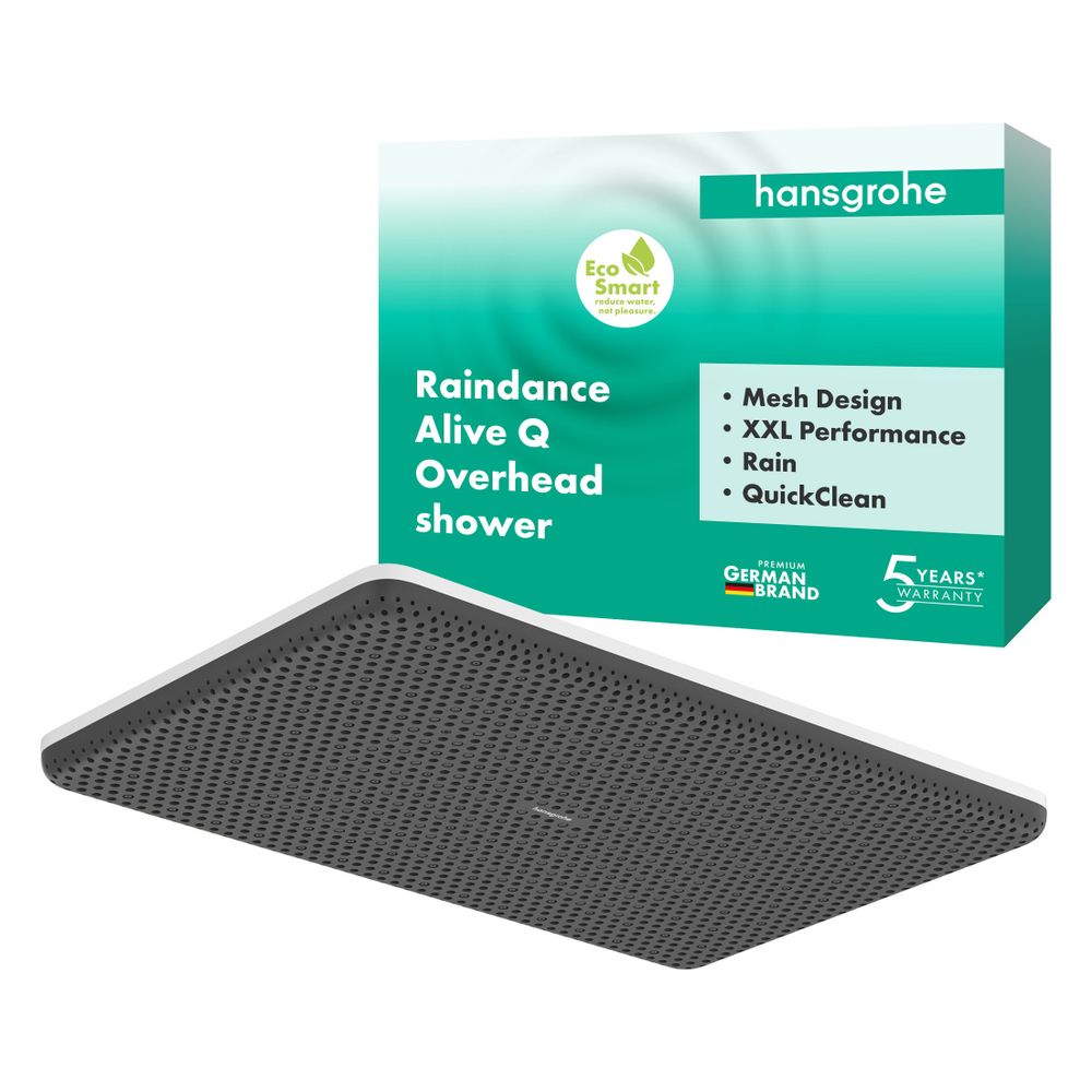Hansgrohe Raindance Alive Q Kopfbrause, 6,8l/min, 210x340mm, 1jet, EcoSmart, Mattwe... HANSGROHE-24531700 4059625449288 (Abb. 2)
