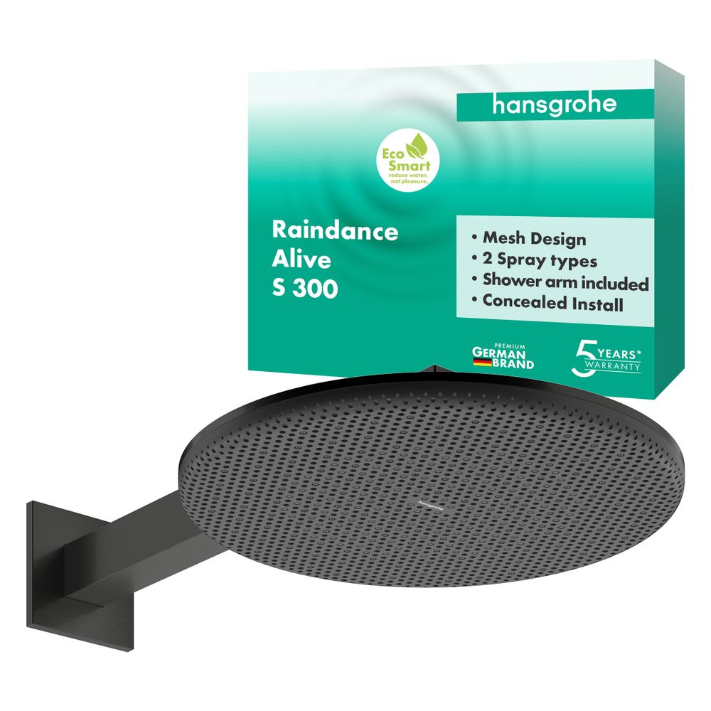 Hansgrohe Raindance Alive S Kopfbrause 300mm, 6,6l/min, 2jet EcoSmart, Brausearm, B... HANSGROHE-24541340 4059625568248 (Abb. 3)