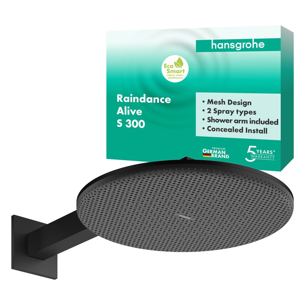 Hansgrohe Raindance Alive S Kopfbrause 300mm, 6,6l/min, 2jet EcoSmart, Brausearm, M... HANSGROHE-24541670 4059625449394 (Abb. 3)