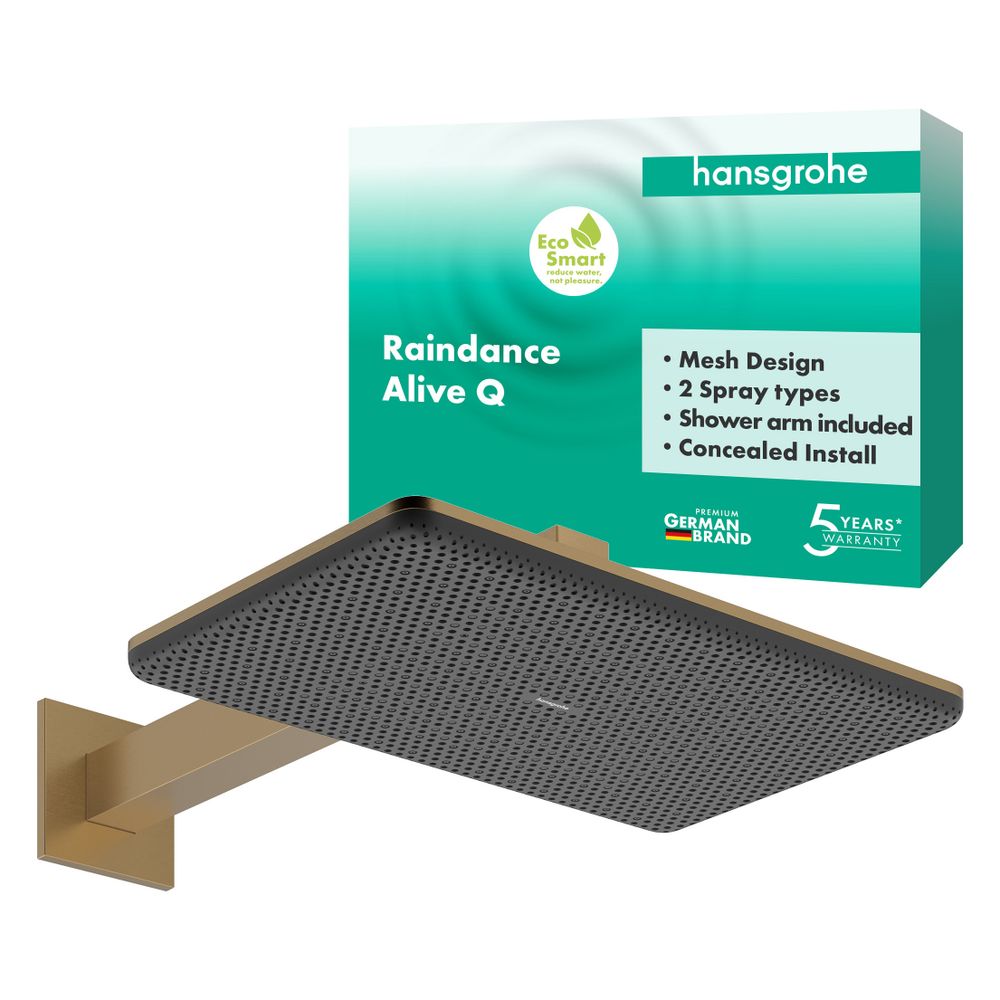 Hansgrohe Raindance Alive Q Kopfbrause, 6,6l/min, 210x340mm, 2jet, EcoSmart, Brause... HANSGROHE-24551140 4059625449493 (Abb. 3)