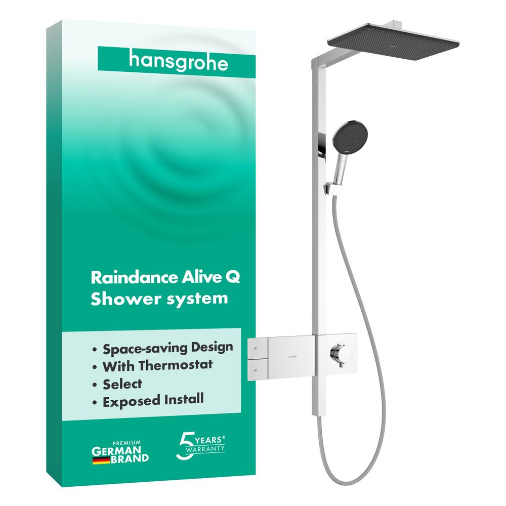 Hansgrohe Raindance Alive Q Showerpipe Duschsystem 210x340mm, 1jet, ShowerSelect Co... HANSGROHE-24580000 4059625568576 (Abb. 3)