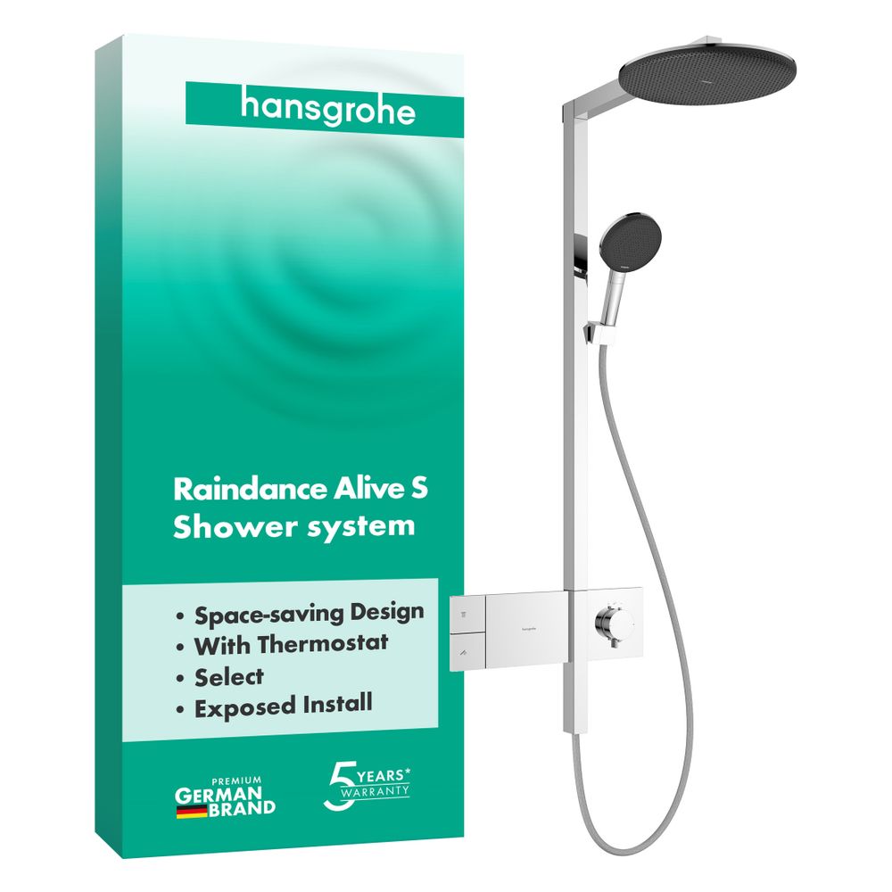 Hansgrohe Raindance Alive S Showerpipe Duschsystem 300mm, 1jet, ShowerSelect Comfor... HANSGROHE-24582000 4059625568453 (Abb. 2)