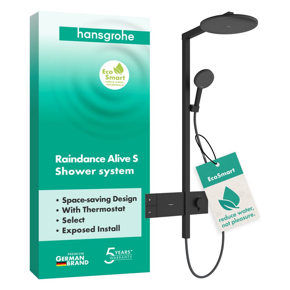 Hansgrohe Raindance Alive S Showerpipe Duschsystem 300mm, 1jet EcoSmart, ShowerSele... HANSGROHE-24583670 4059625568767 (Abb. 2)
