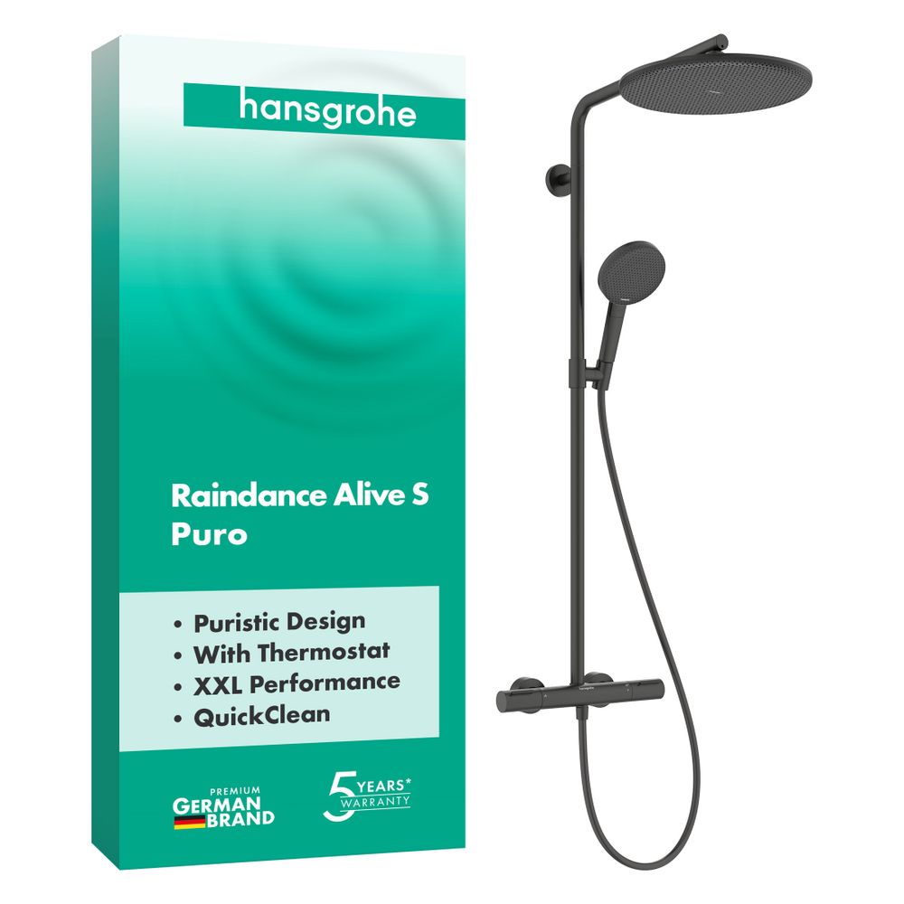 Hansgrohe Raindance Alive S Puro Showerpipe Duschsystem 300 1jet, Ecostat Element, ... HANSGROHE-24592340 4059625568590 (Abb. 2)