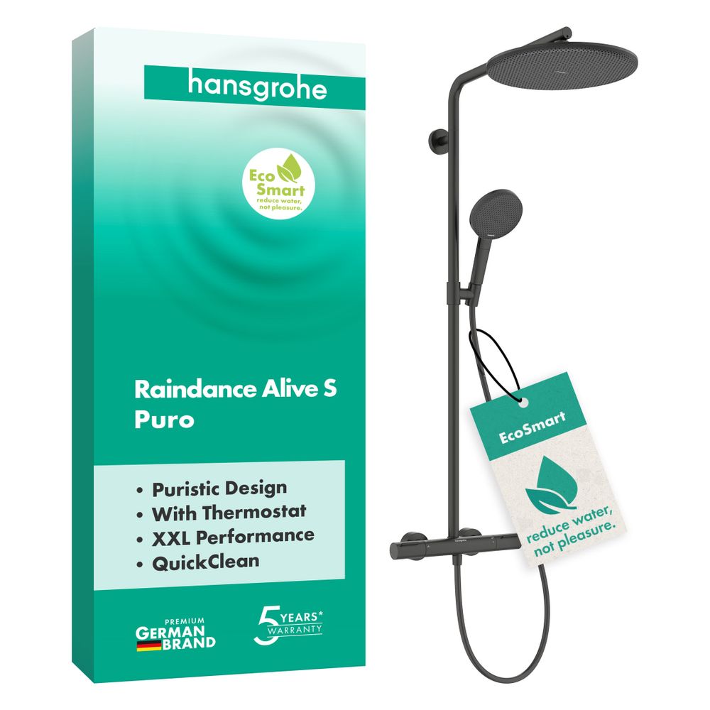 Hansgrohe Raindance Alive S Puro Showerpipe Duschsystem 300mm, 1jet EcoSmart, Ecost... HANSGROHE-24593340 4059625568934 (Abb. 2)