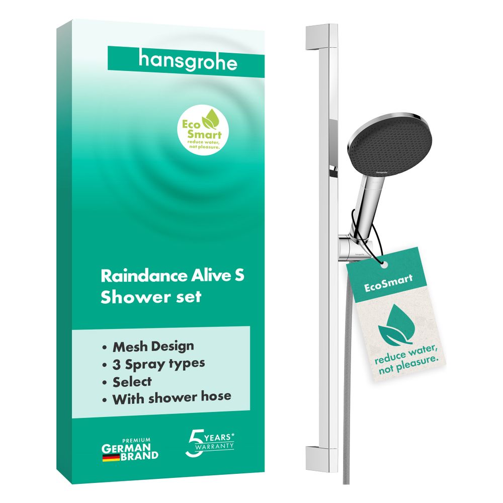 Hansgrohe Raindance Alive Select S Brauseset 125mm, 7,1l/min, 3jet EcoSmart, Unica ... HANSGROHE-24600000 4059625562994 (Abb. 2)