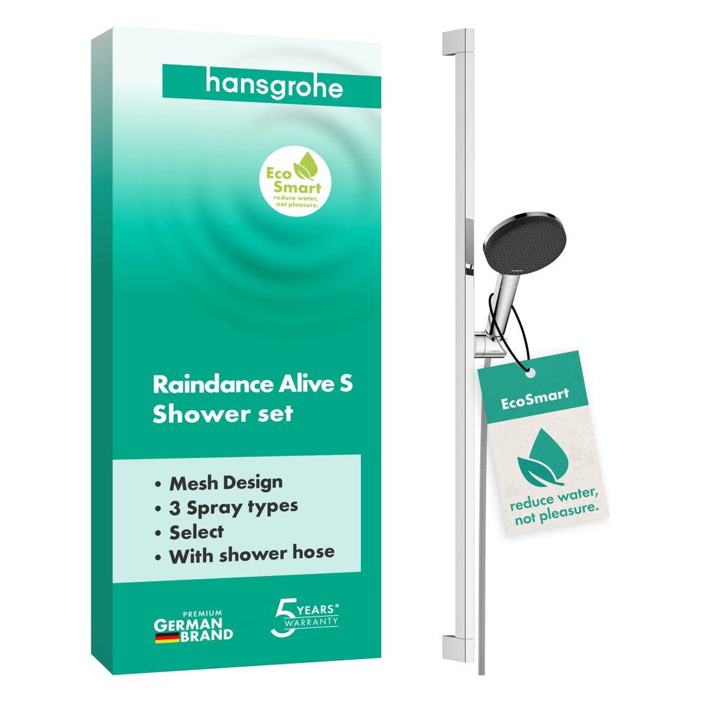 Hansgrohe Raindance Alive Select S Brauseset 125mm, 7,1l/min, 3jet EcoSmart, Unica ... HANSGROHE-24601000 4059625562932 (Abb. 2)