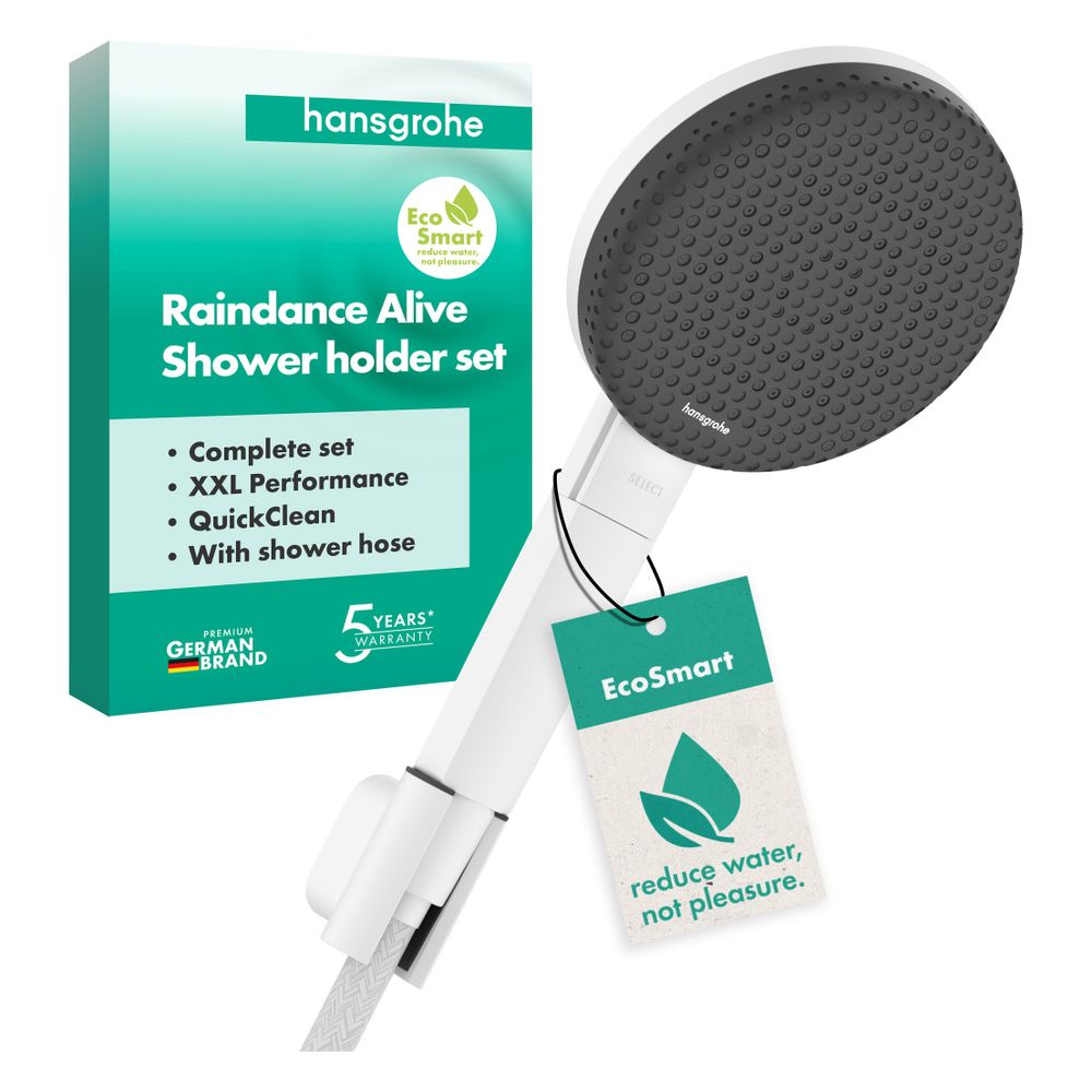Hansgrohe Raindance Alive Select S Brausehalterset 125mm, 7,1l/min, 3jet EcoSmart, ... HANSGROHE-24611700 4059625569108 (Abb. 2)