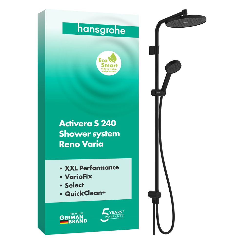 Hansgrohe Activera S Showerpipe Duschsystem 1jet, EcoSmart Reno, Kopfbrause 240mm, ... HANSGROHE-28074670 4059625605158 (Abb. 2)