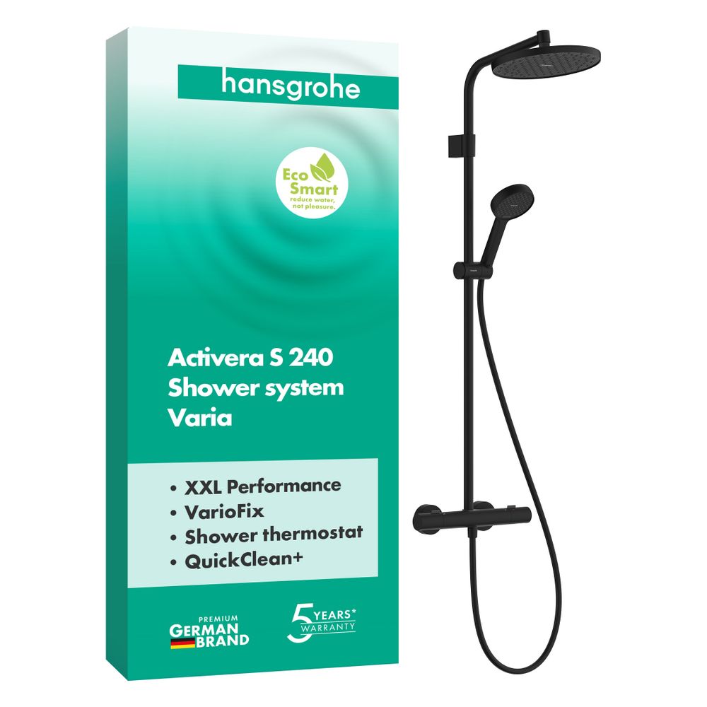 Hansgrohe Activera S Showerpipe Duschsystem 1jet EcoSmart Kopfbrause 240mm, Handbr.... HANSGROHE-28078670 4059625605172 (Abb. 2)