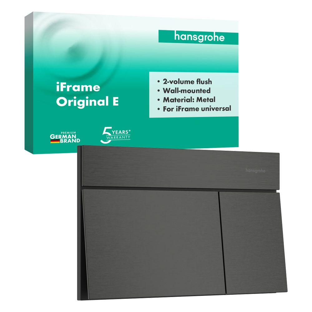 Hansgrohe iFrame Element E Betätigungsplatte für 2-Mengen-Spülung, Metall, mechanis... HANSGROHE-66003340 4059625610893 (Abb. 2)