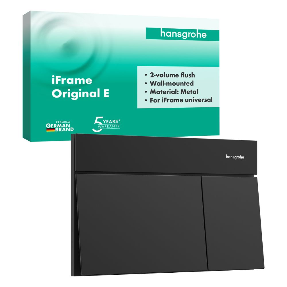 Hansgrohe iFrame Element E Betätigungsplatte für 2-Mengen-Spülung, Metall, mechanis... HANSGROHE-66003670 4059625610886 (Abb. 2)