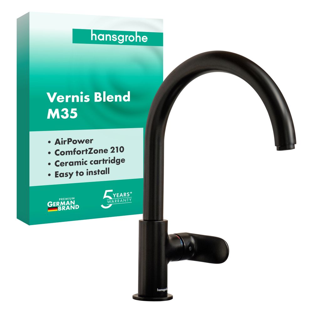 hansgrohe Vernis Blend M35 Einhebel-Küchenmischer 210mm 11,1l/min 1jet, Mattschwarz... HANSGROHE-71870670 4059625325698 (Abb. 2)