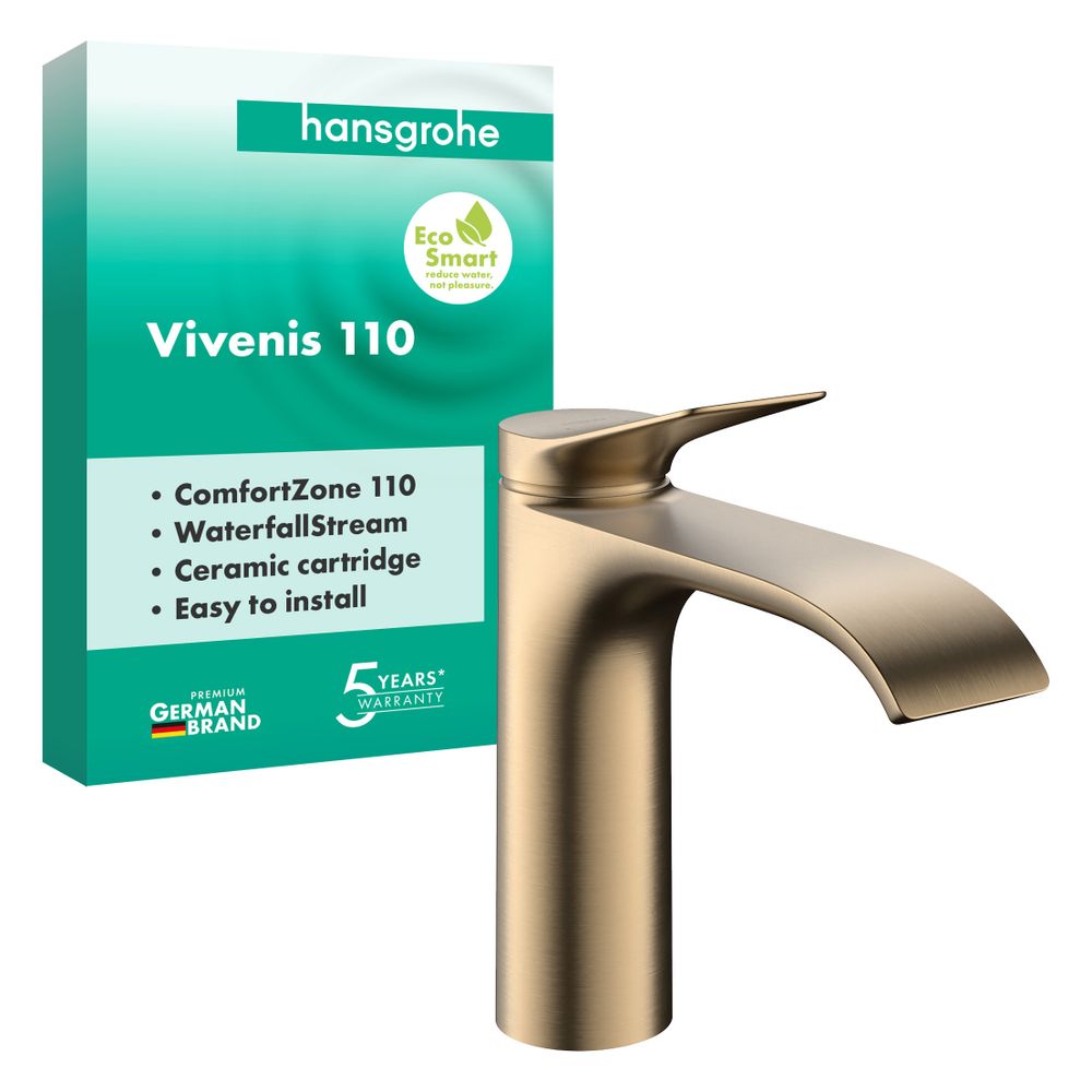 Hansgrohe Vivenis Einhebel-Waschtischmischer 110mm, 5l/min, ohne Ablaufgarnitur, Br... HANSGROHE-75022140 4059625801192 (Abb. 2)