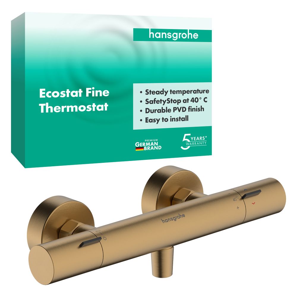 Hansgrohe Ecostat Fine Brausethermostat Aufputz, 17l/min, Brushed Bronze... HANSGROHE-13324140 4059625814697 (Abb. 2)